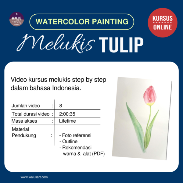Melukis Tulip dengan Cat Air