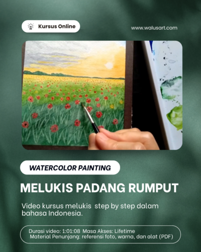 Kursus Online Melukis Padang Rumput dengan Cat Air