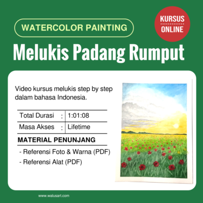 Kursus Online Melukis Padang Rumput dengan Cat Air